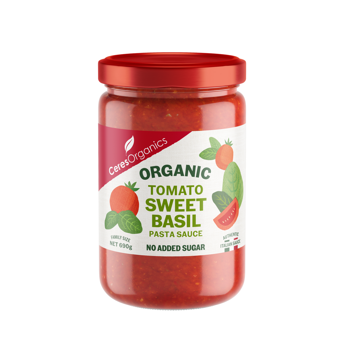 Pasta Sauce Tomato Sweet Basil 690g