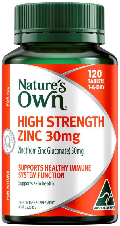 NATURES OWN TAB HIGH STRENGTH ZINC 30MG