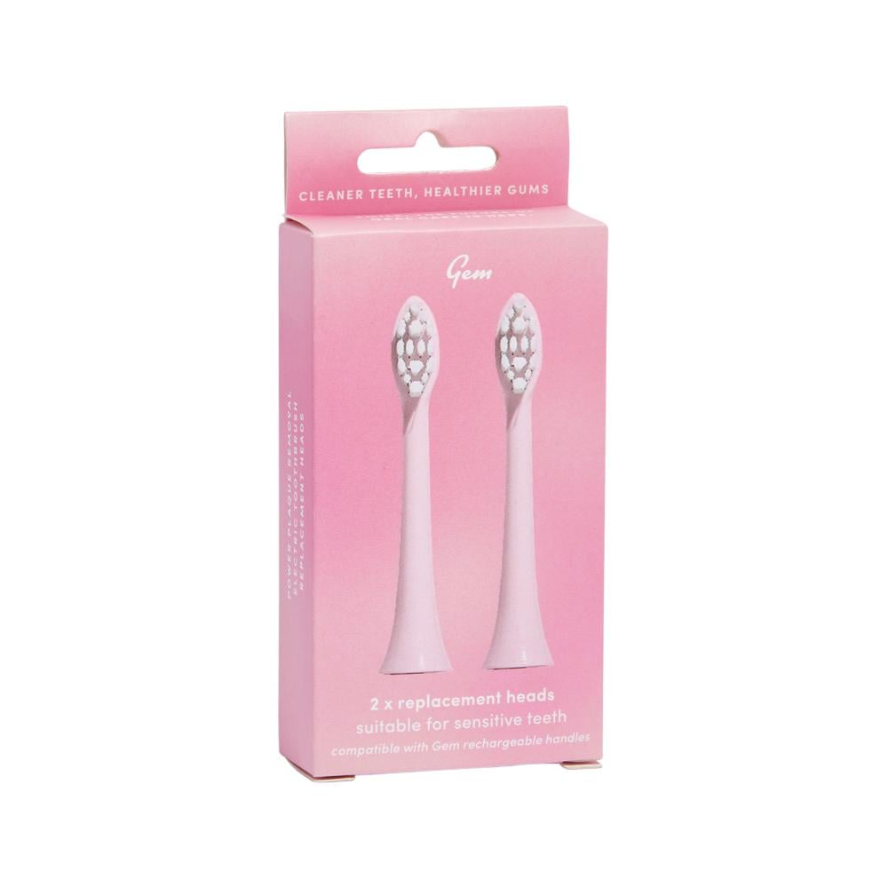 GEM TOOTHBRUSH ELECTRIC REPLACEM HEADS COCONUT X 2 PK
