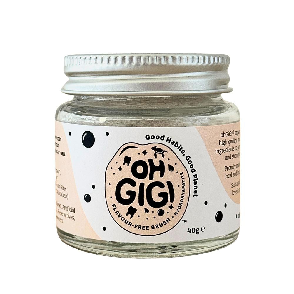 OHGIGI TOOTH POWDER + HYDROXYAPATITE FLAVOUR-FREE BRUSH 40G