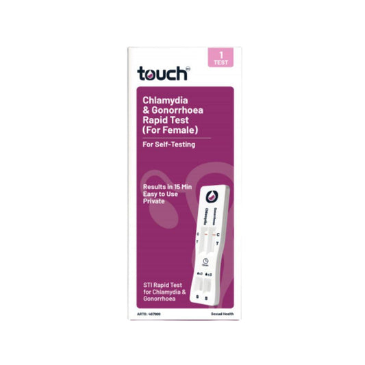 TOUCH BIO SELF TEST KIT - CHLAMYDIA GONORRHOEA RAPID TEST FEMALE x 1 TEST