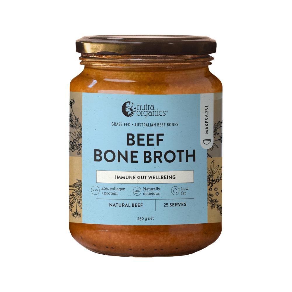 NUTRA ORGANICS BONE BROTH BEEF CONCENTRATE NATURAL BEEF 250G