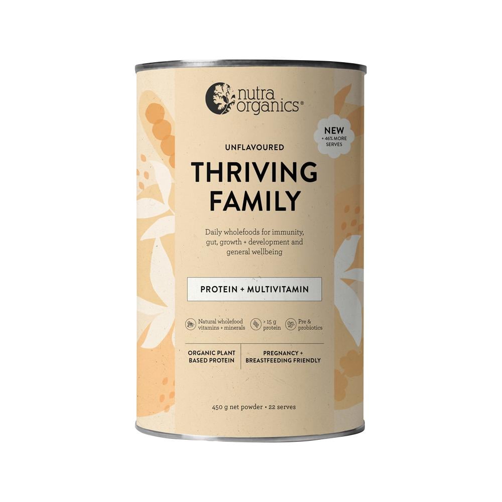 NUTRA ORGANICS THRIVING FAMILY PROTEIN UNFLAVOURED 450G