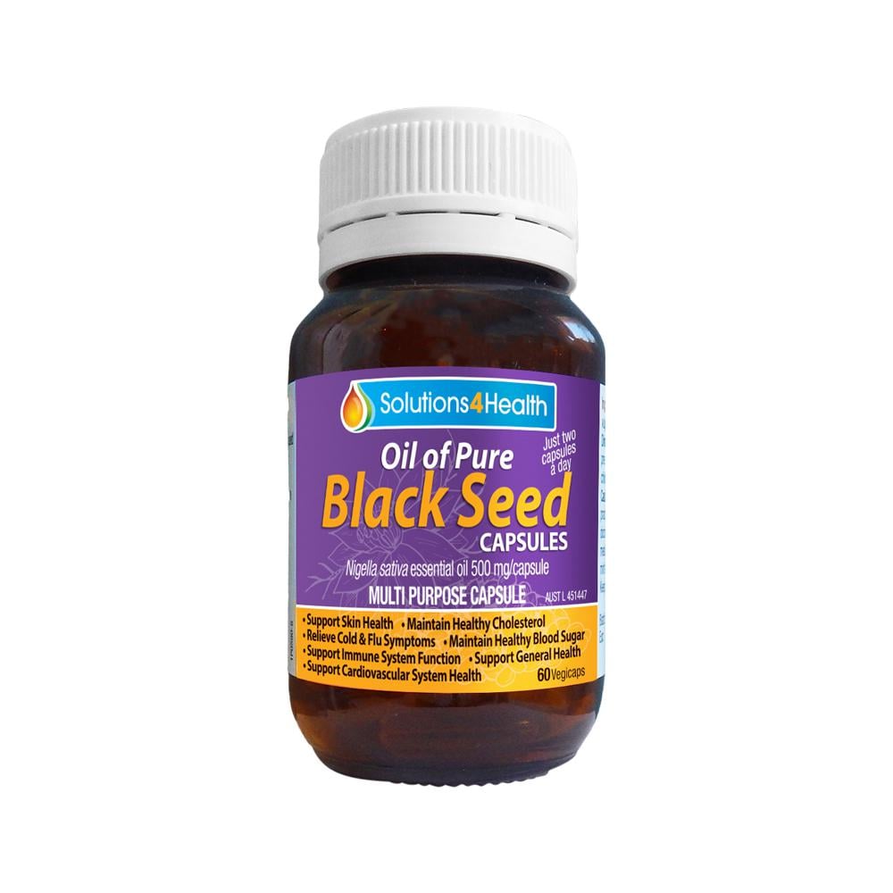 SOLUTIONS 4 HEALTH OIL OF PURE BLACK SEED 60VC