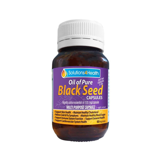 SOLUTIONS 4 HEALTH OIL OF PURE BLACK SEED 60VC
