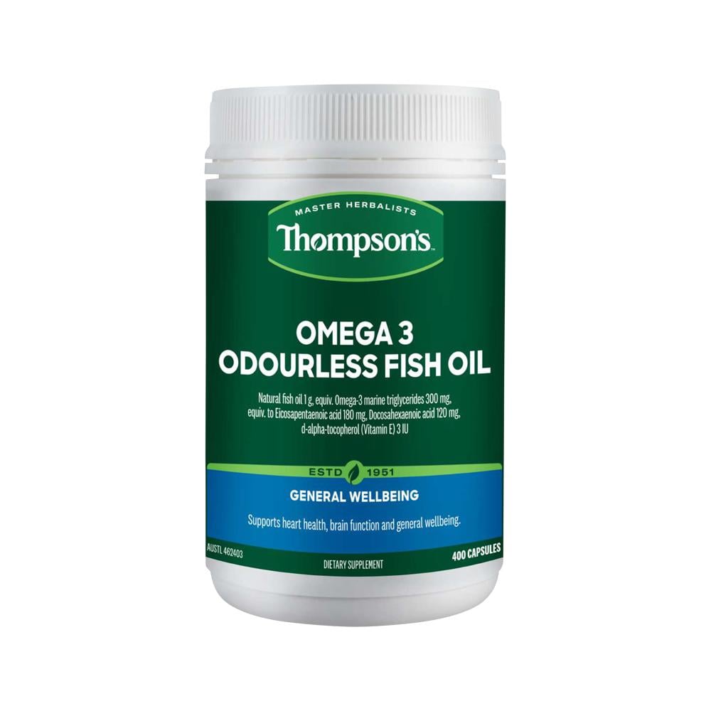 THOMPSONS OMEGA 3 ODOURLESS FISH OIL 400C