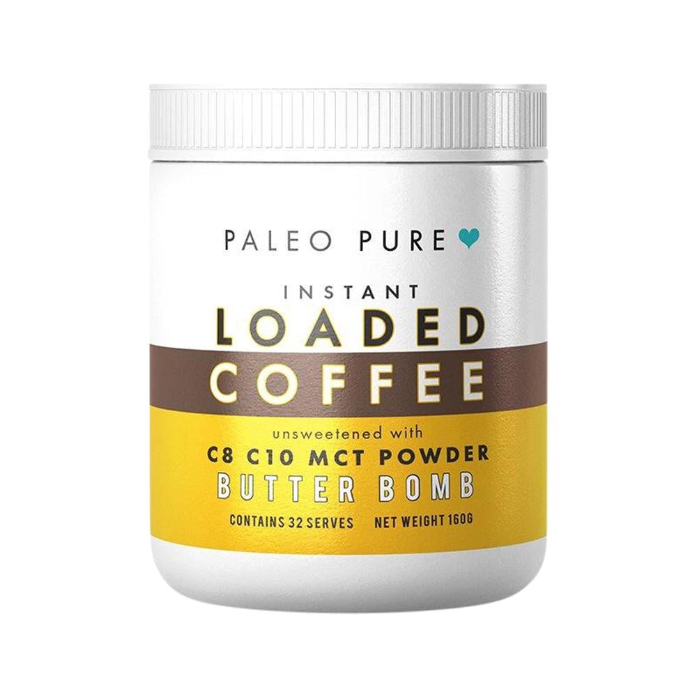 PALEO PURE INSTANT LOADED COFFEE BUTTER BOMB 160G