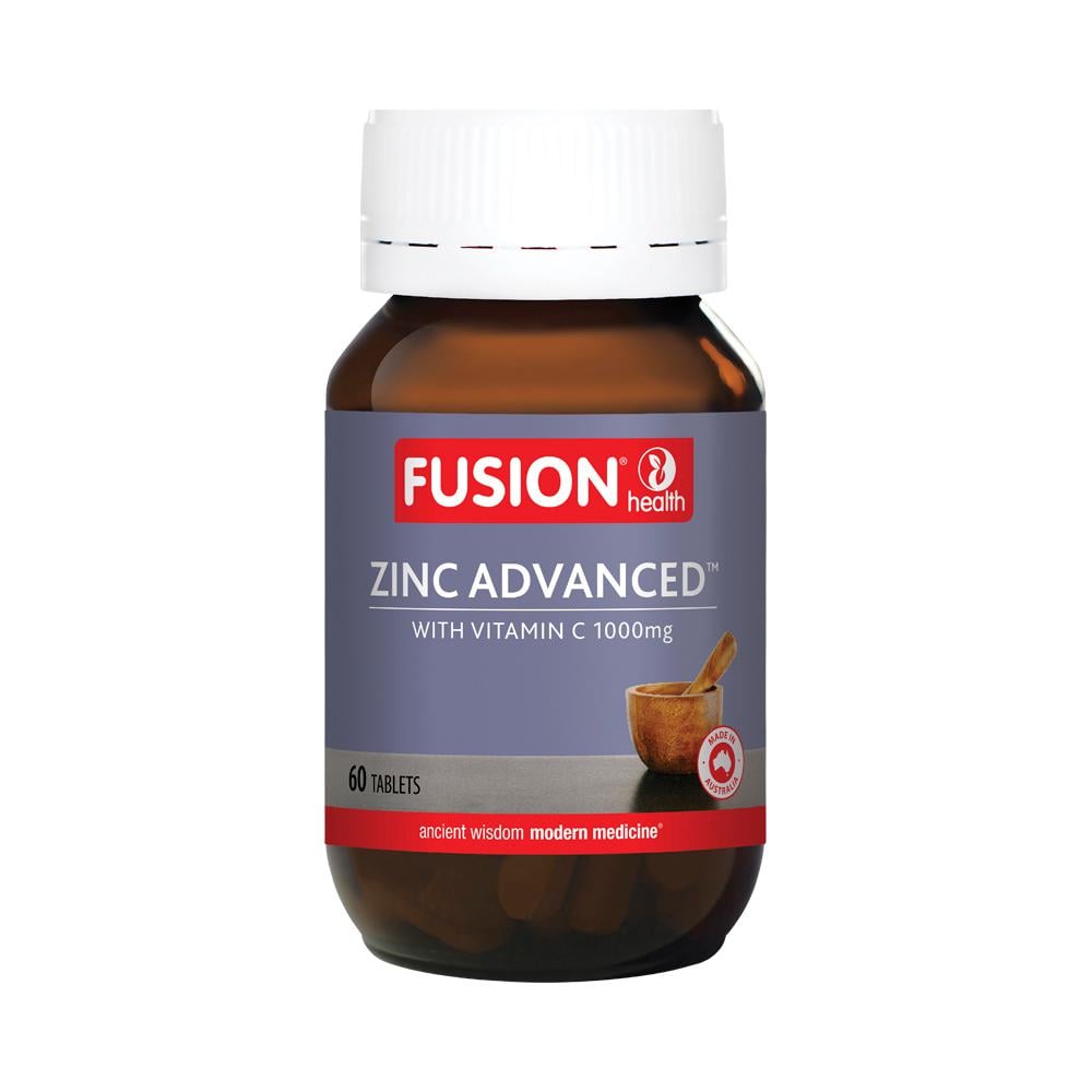 FUSION HEALTH ZINC ADVANCED WITH VITAMIN C 1000MG 60T