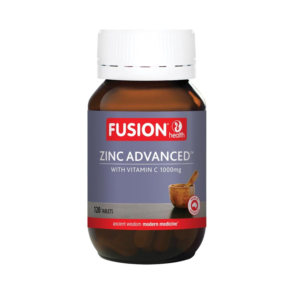 FUSION HEALTH ZINC ADVANCED WITH VITAMIN C 1000MG 120T