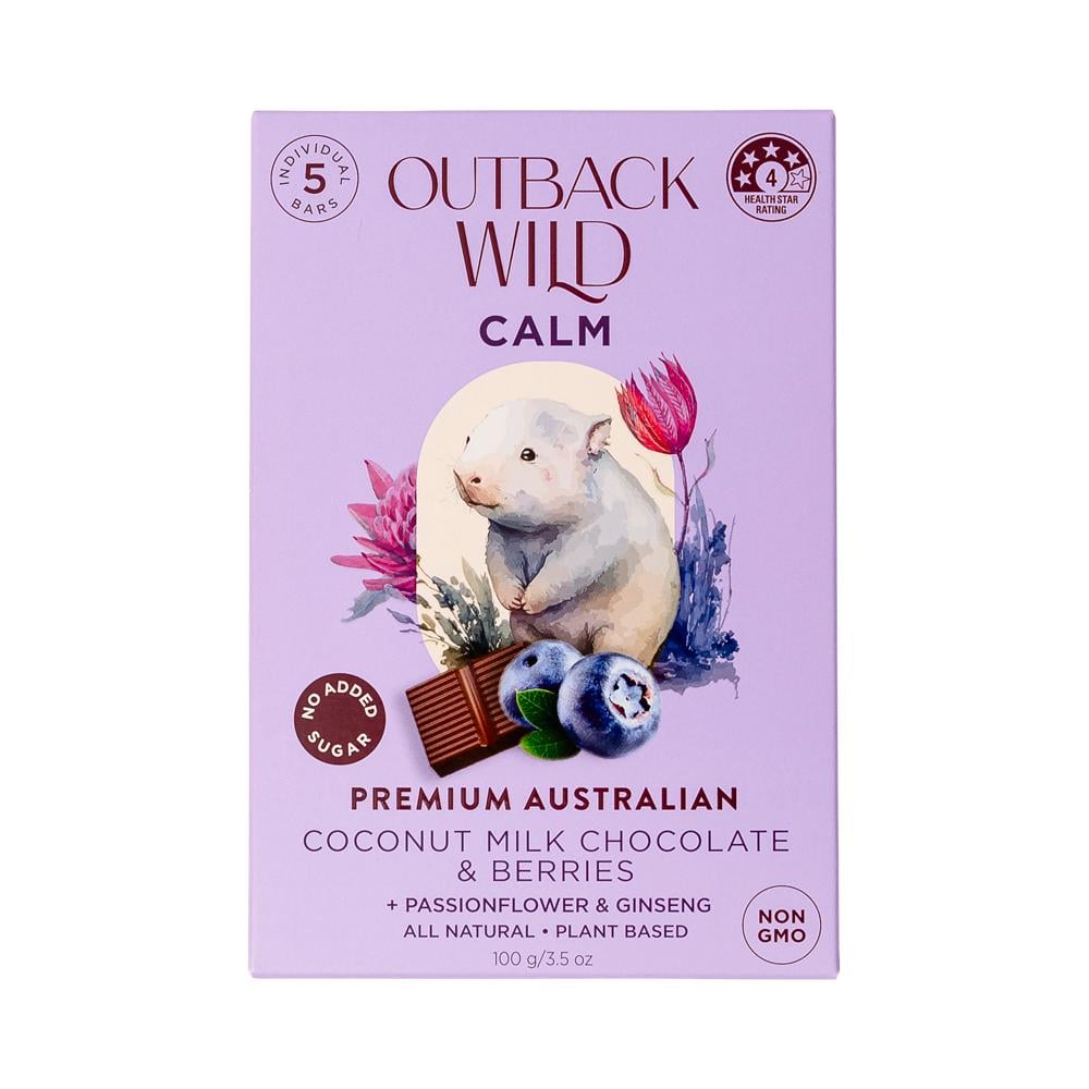OUTBACK WILD CALM COCONUT MILK CHOCOLATE & BERRIES 20G X 5PK