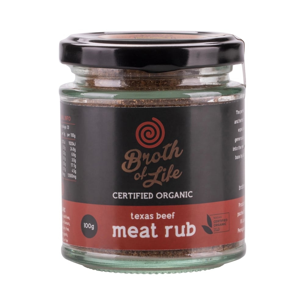 BROTH OF LIFE ORGANIC MEAT RUB TEXAS BEEF 100G