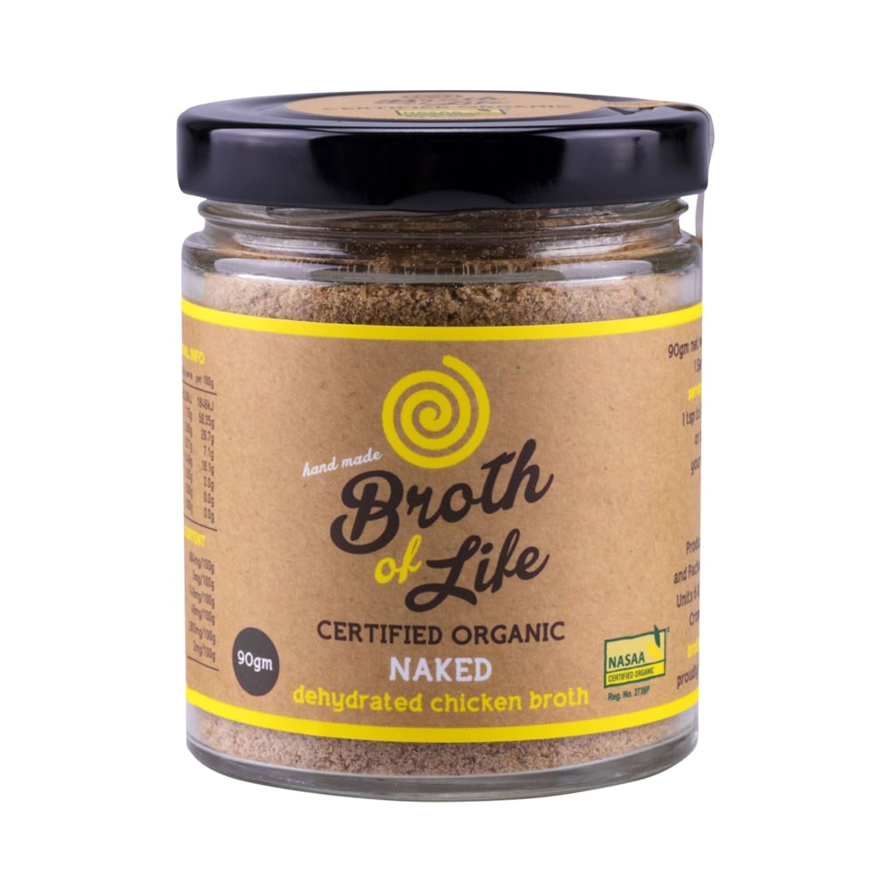 BROTH OF LIFE ORGANIC DEHYDRATED CHICKEN BROTH NAKED 90G