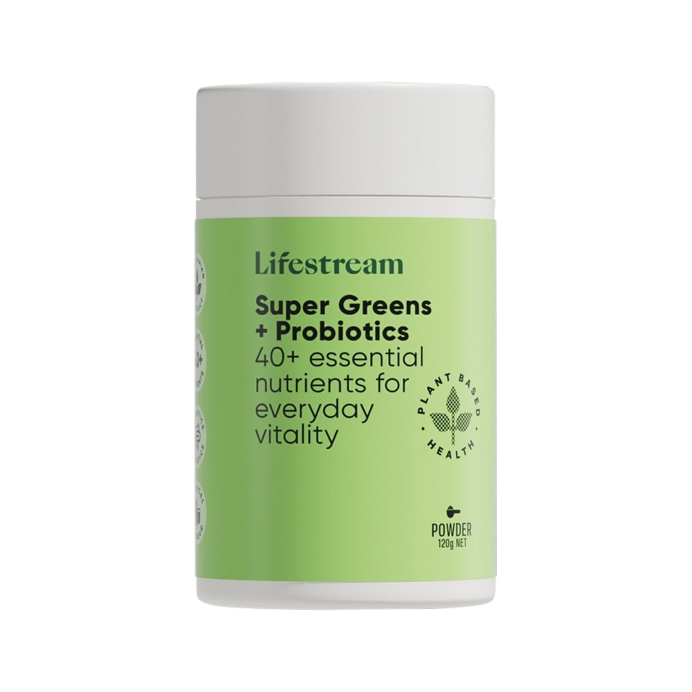 LIFESTREAM SUPER GREENS + PROBIOTICS 120G