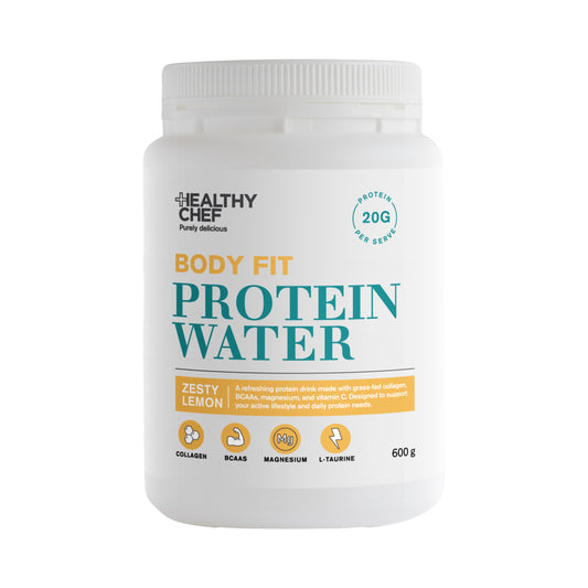 THE HEALTHY CHEF PROTEIN WATER BODY FIT ZESTY LEMON 600G