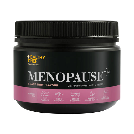THE HEALTHY CHEF MENOPAUSE+ ORAL POWDER CRANBERRY 390G