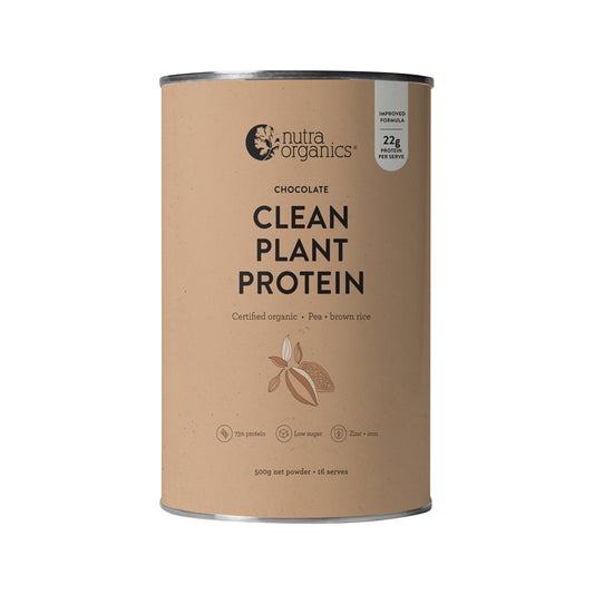 NUTRA ORGANICS CLEAN PLANT PROTEIN CHOCOLATE 500G