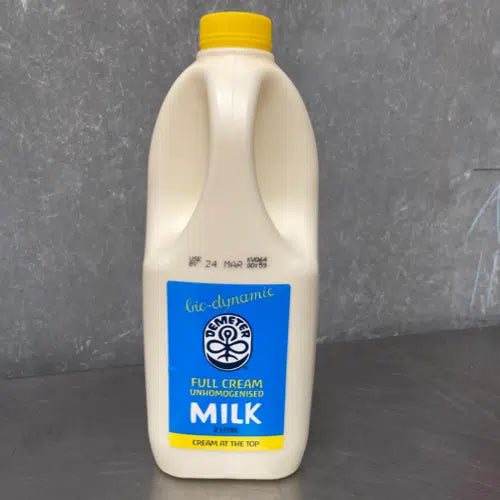 Biodynamic Organic Unhomogenized Milk 2 Litres