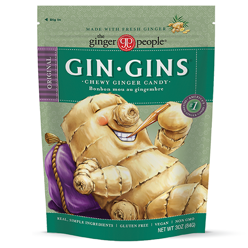 THE GINGER PEOPLE Gin Gins Ginger Candy Chewy Original 12x42g