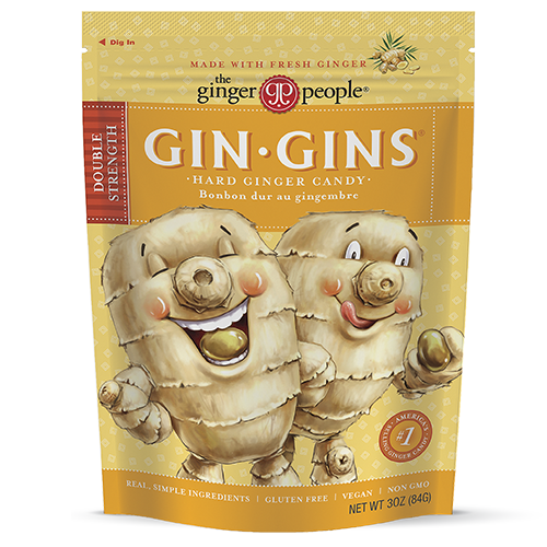 THE GINGER PEOPLE Gin Gins Ginger Candy Hard Double Strength 12x84g