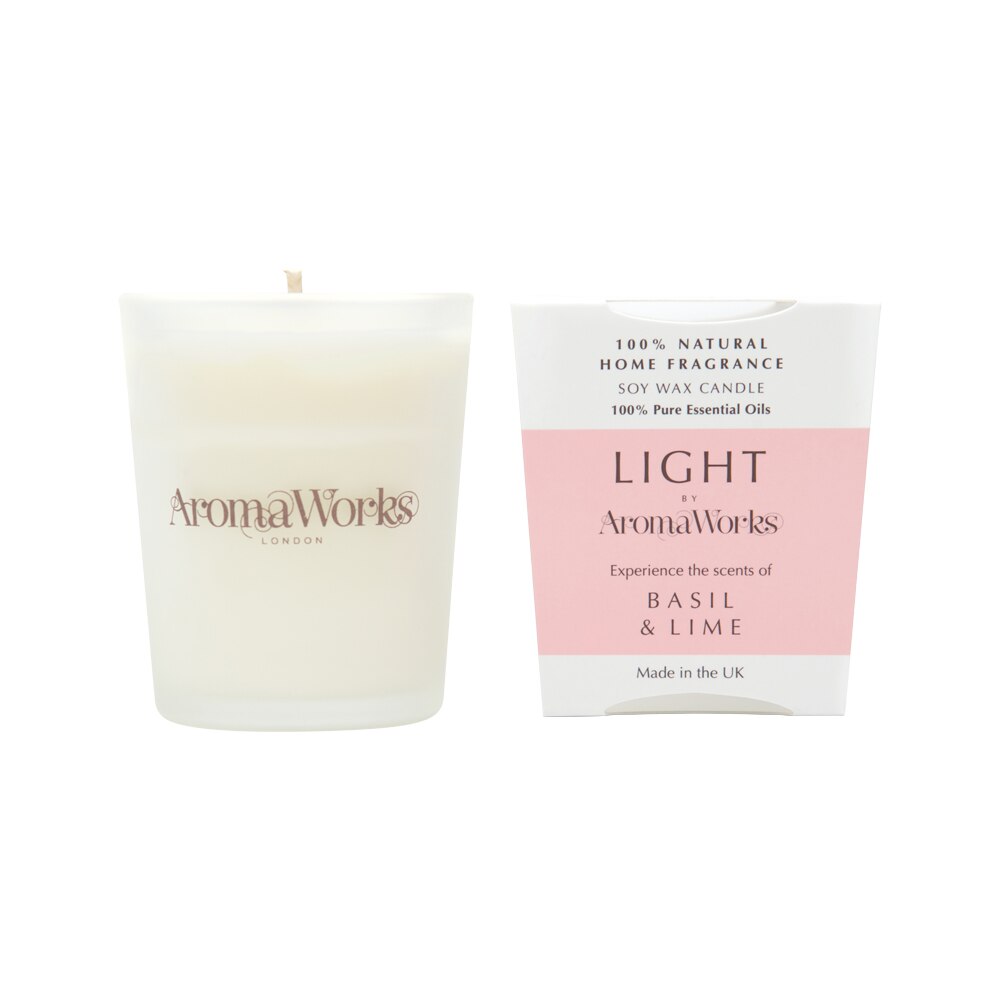 AromaWorks Light Candle Basil & Lime Small 75g
