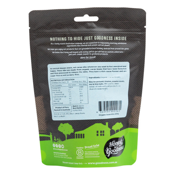 Organic Cacao Nibs 200g