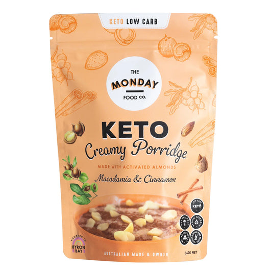 THE MONDAY FOOD CO. Keto Creamy Porridge Macadamia & Cinnamon 340g
