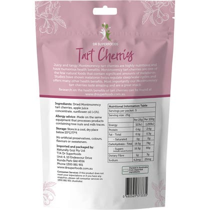 Dried Tart Cherries 125g