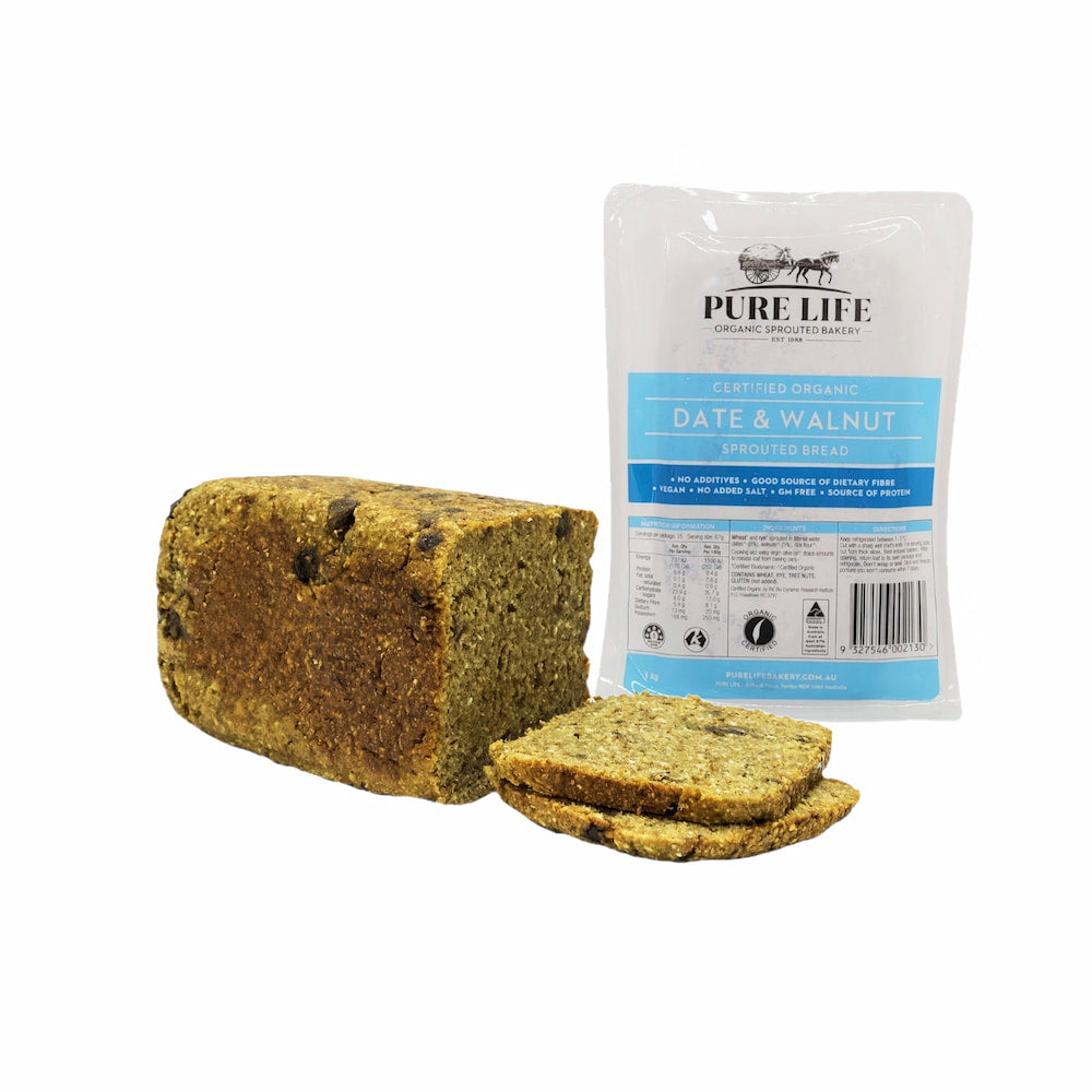 Date and Walnut Organic Sprouted Loaf 1 kg
