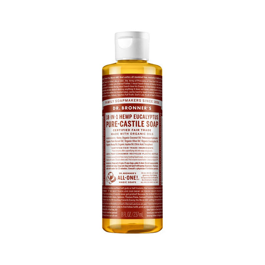 Dr. Bronner's Pure-Castile Soap Liquid (Hemp 18-in-1) Eucalyptus 237ml