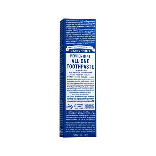 Dr. Bronner's Toothpaste (All-One) Peppermint 140g