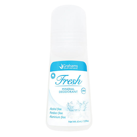 Grahams Natural Mineral Deodorant Roll-On Fresh 65ml
