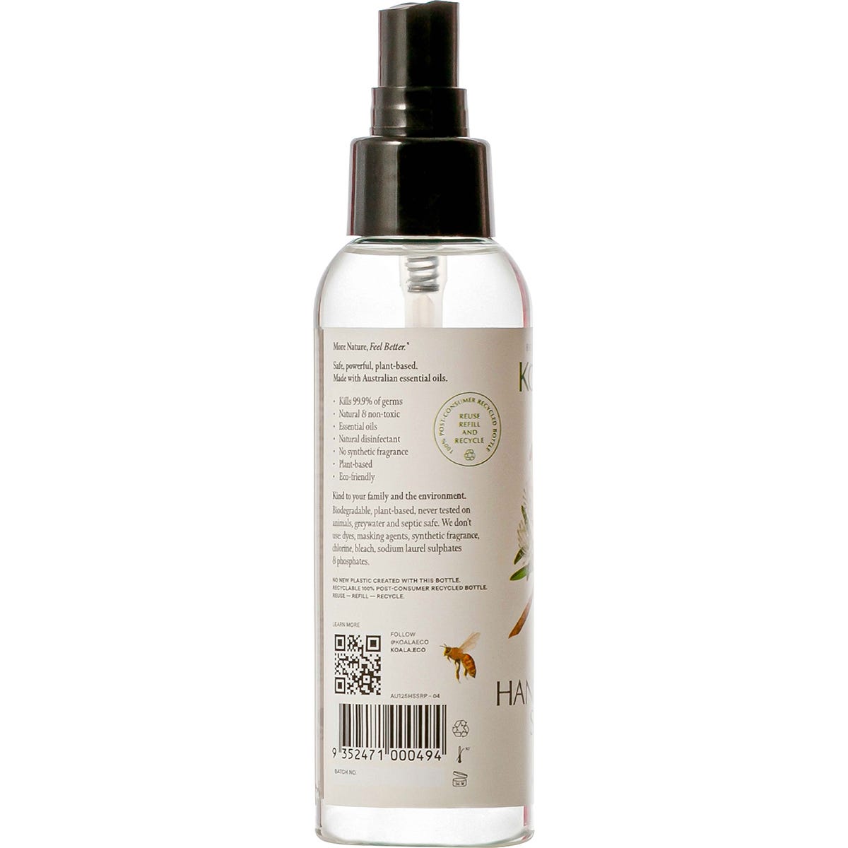 Natural Hand & Surface Spray Rosalina & Peppermint 125ml