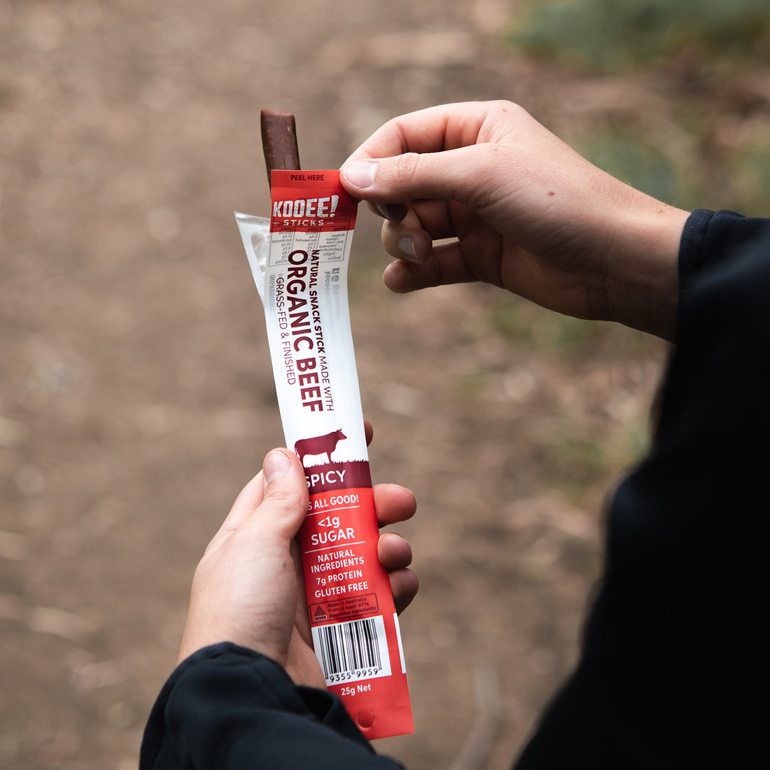 Organic Stick Snack Beef Spicy 25gm (CTN 20)