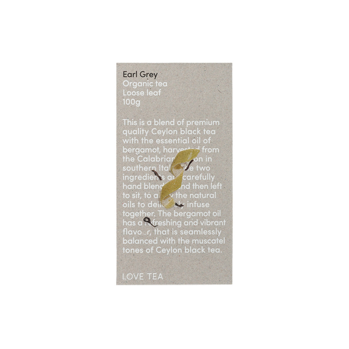 Organic Earl Grey Tea Loose Leaf 100g