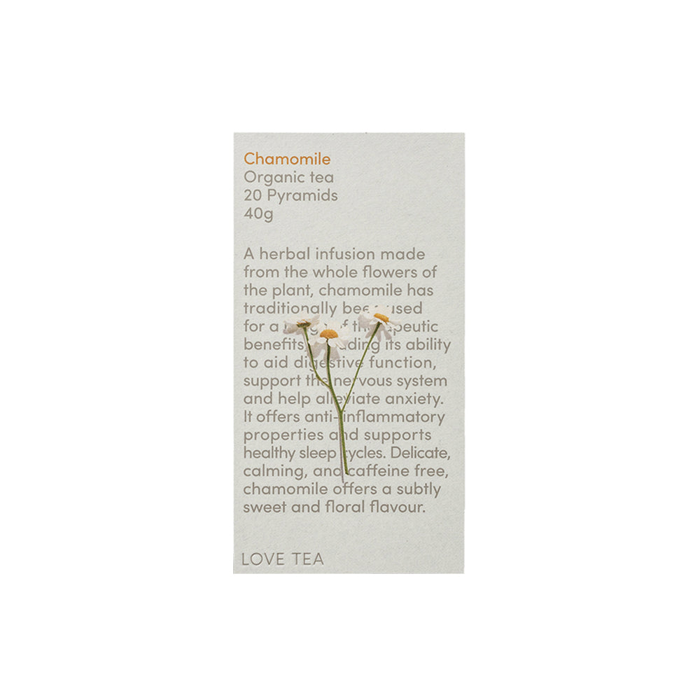 Love Tea Organic Chamomile Tea x 20 Pyramids
