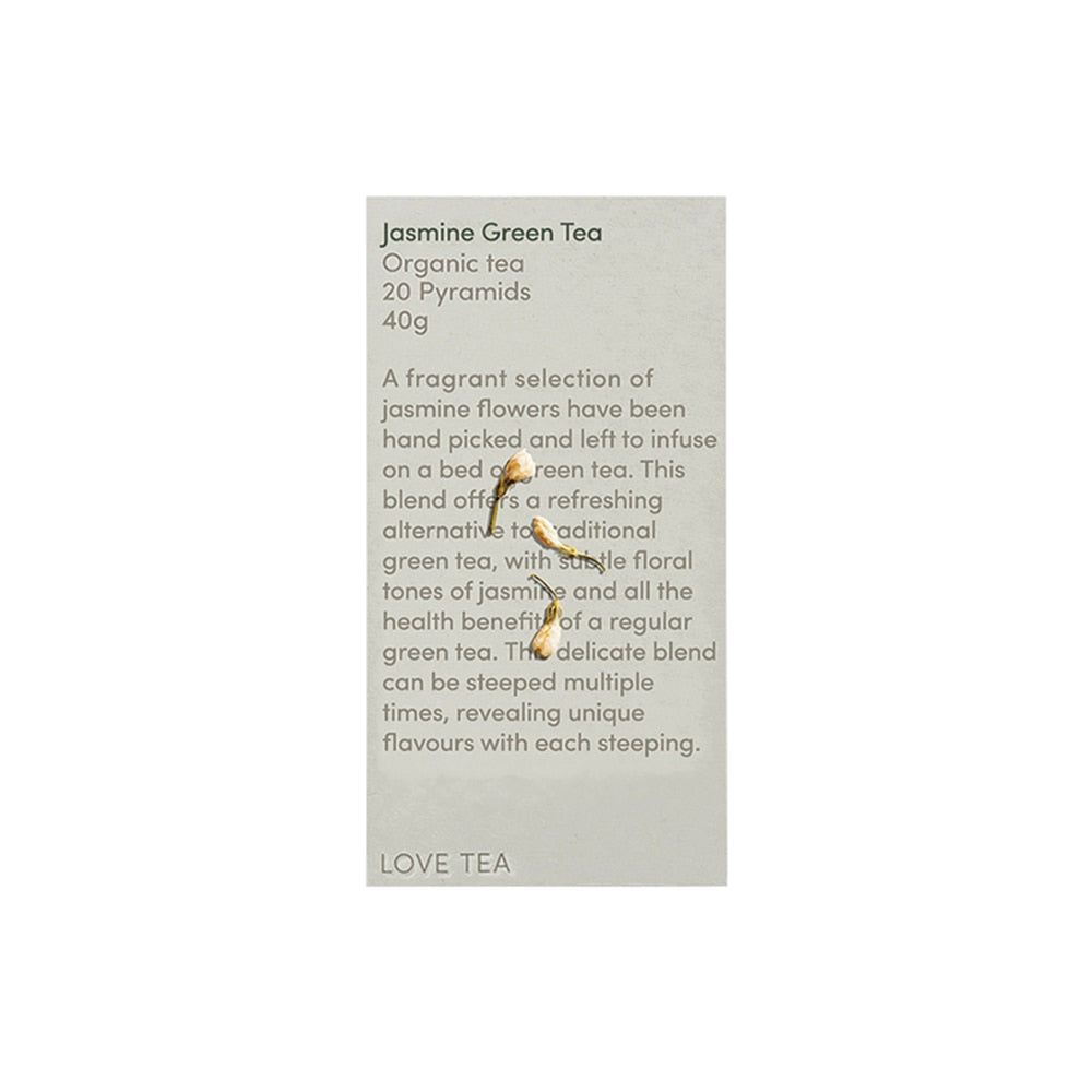 Love Tea Organic Jasmine Green Tea x 20 Pyramids