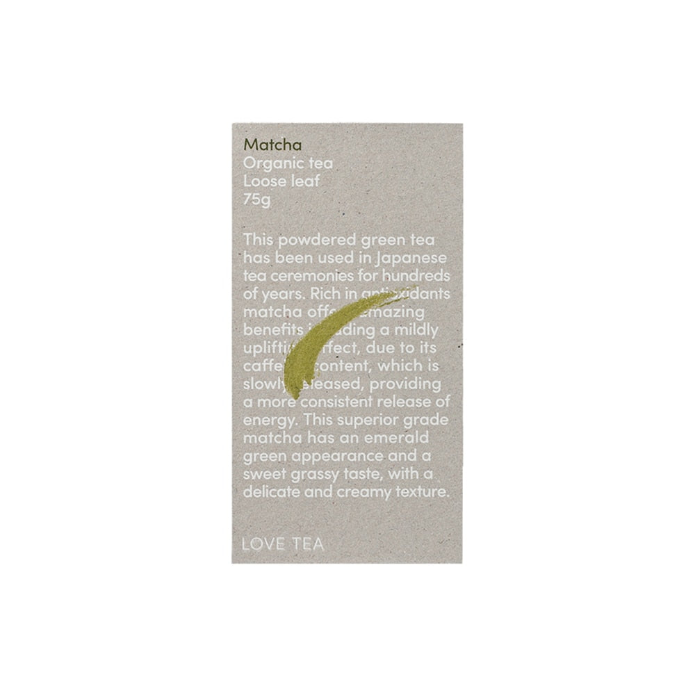 Love Tea Organic Matcha Tea Loose Leaf 75g