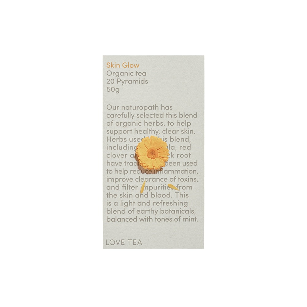 Love Tea Organic Skin Glow Tea x 20 Pyramids
