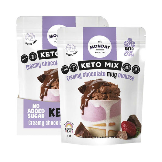 THE MONDAY FOOD CO. Keto Mug Cake Mix Creamy Chocolate Mousse 6x80g