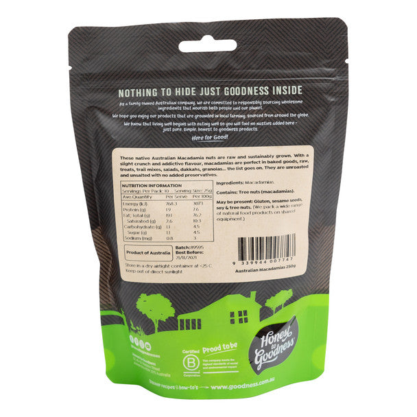 Australian Macadamia Nuts 250g