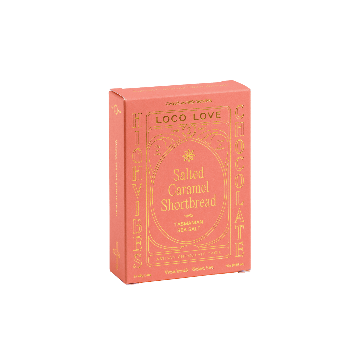 TWIN Salted Caramel Shortbread 70g (CTN 10)