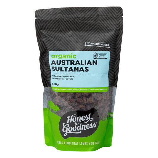 Honest to Goodness Organic Australian Sultanas 500g