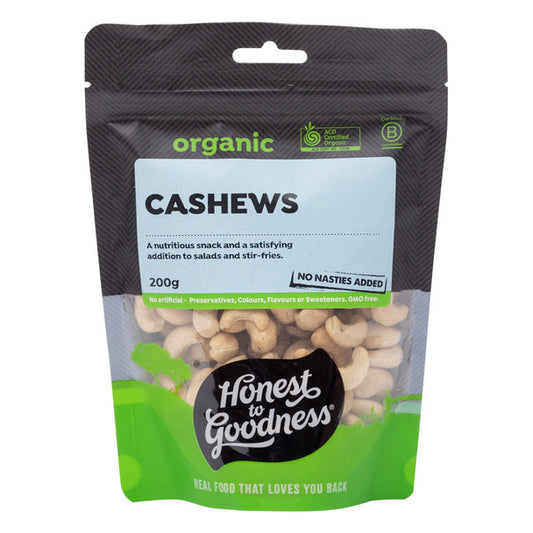 Honest to Goodness Organic Cashews 200g