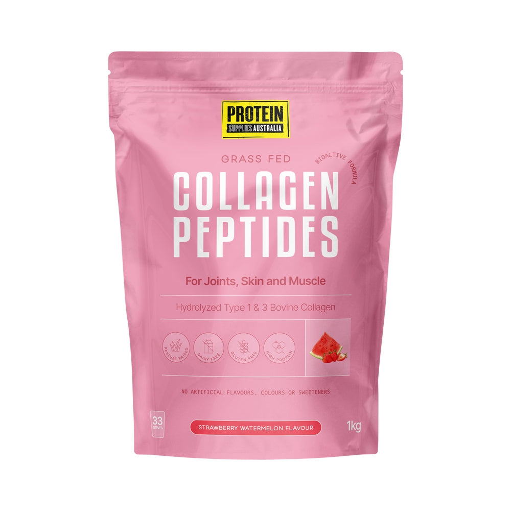 PROTEIN SUPPLIES AUSTRALIA GRASS FED COLLAGEN STRAWBERRY WATERMELON 1KG