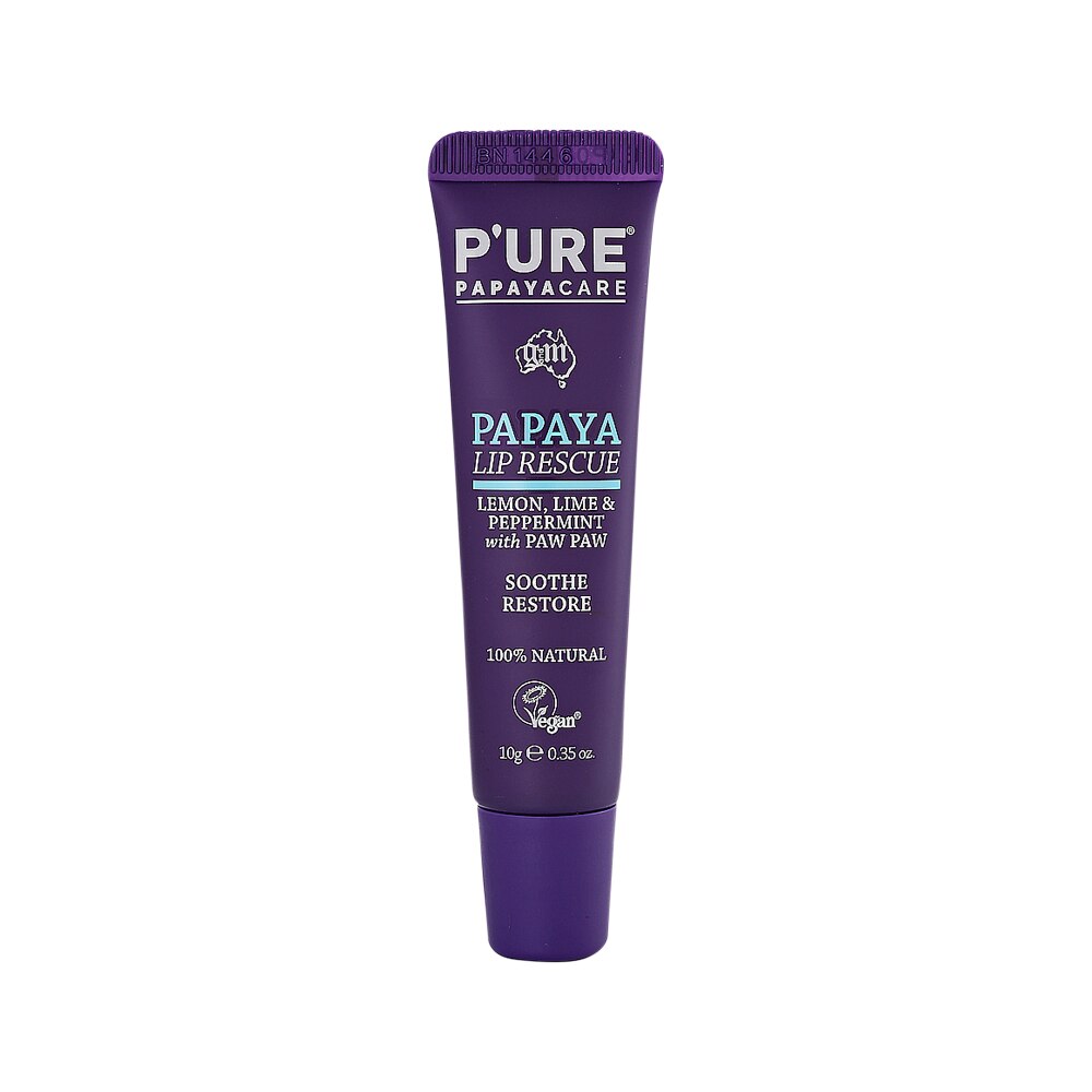 P'URE Papayacare Papaya Lip Rescue (Lemon, Lime & Peppermint with Paw Paw) 10g
