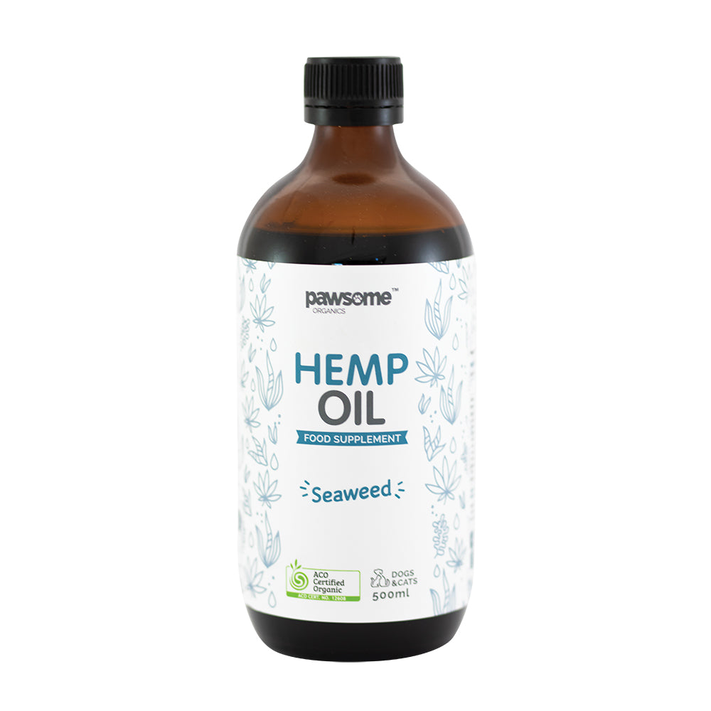 Pawsome Organics Organic Pet Hemp Oil Seaweed (For Dogs & Cats) 500ml