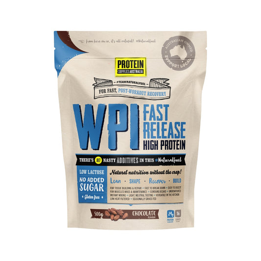 Protein Supplies Australia Protein WPI (Fast Release High Protein) Chocolate 500g