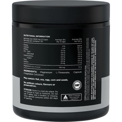 Mag3 100% Pure Magnesium L-Threonate 90 Caps