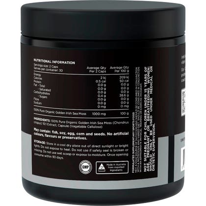 Sea Moss 10:1 Organic Irish Sea Moss Capsules 60 Caps