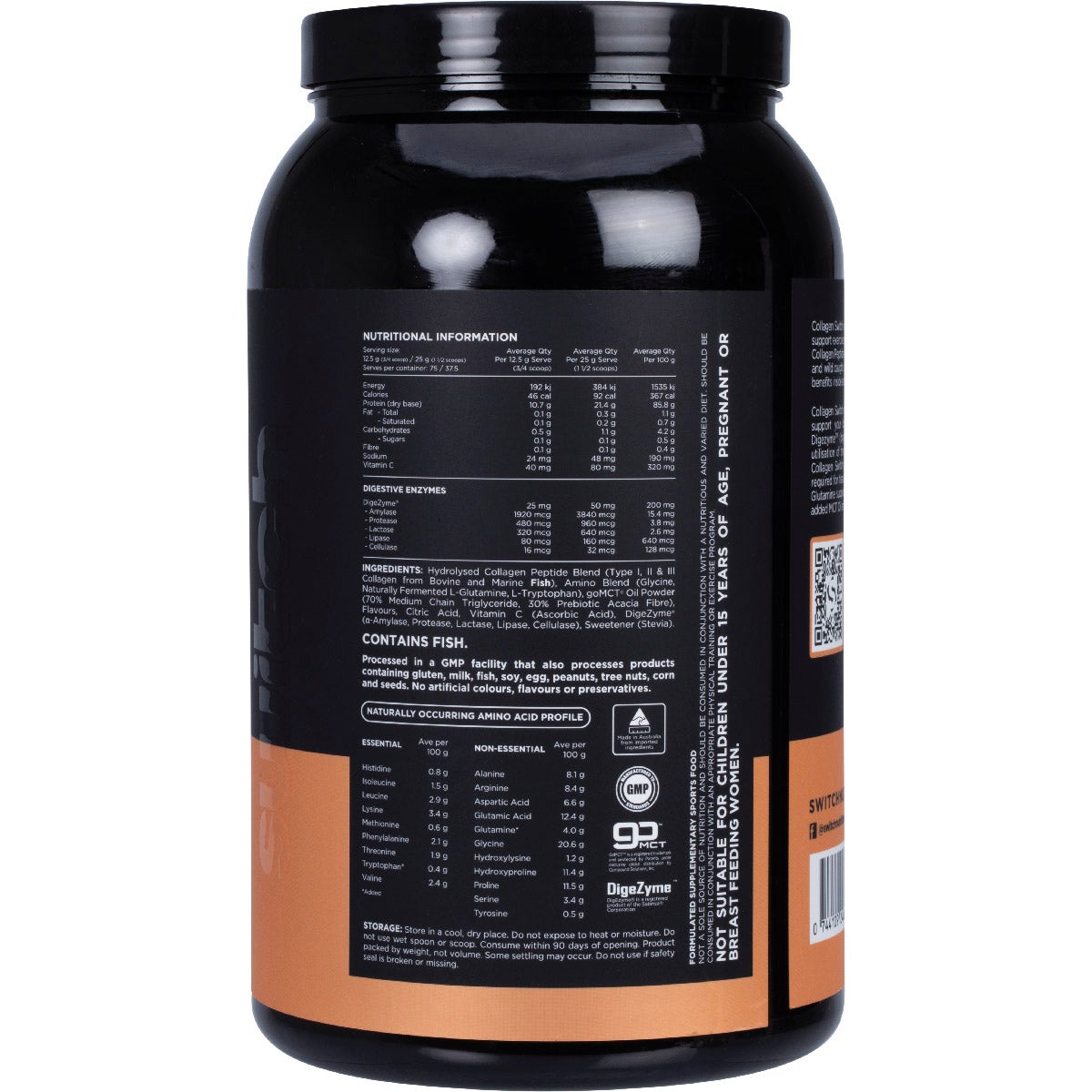 Hydrolysed Collagen Protein Strawberry Kiwi 938g